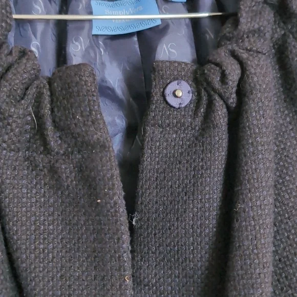 Simply Vera Black Tweed Swing Jacket Shrug Size 12 - Picture 8 of 8